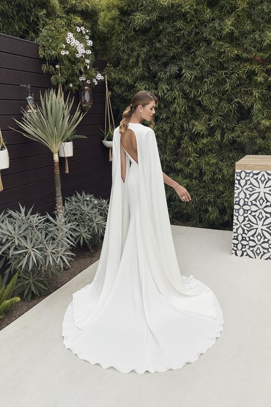 Size 8 Casablanca LE110 Portia Ivory/Nude Gown - Image 6