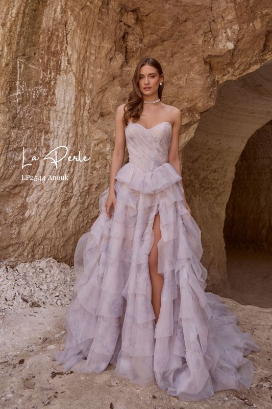 Size 8 La Perle LP2544 Anouk Floral Print Gown