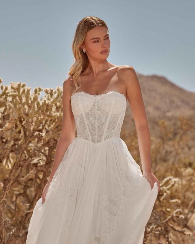 Size 8 La Perle LP2601 Arden Ivory Gown - Image 2