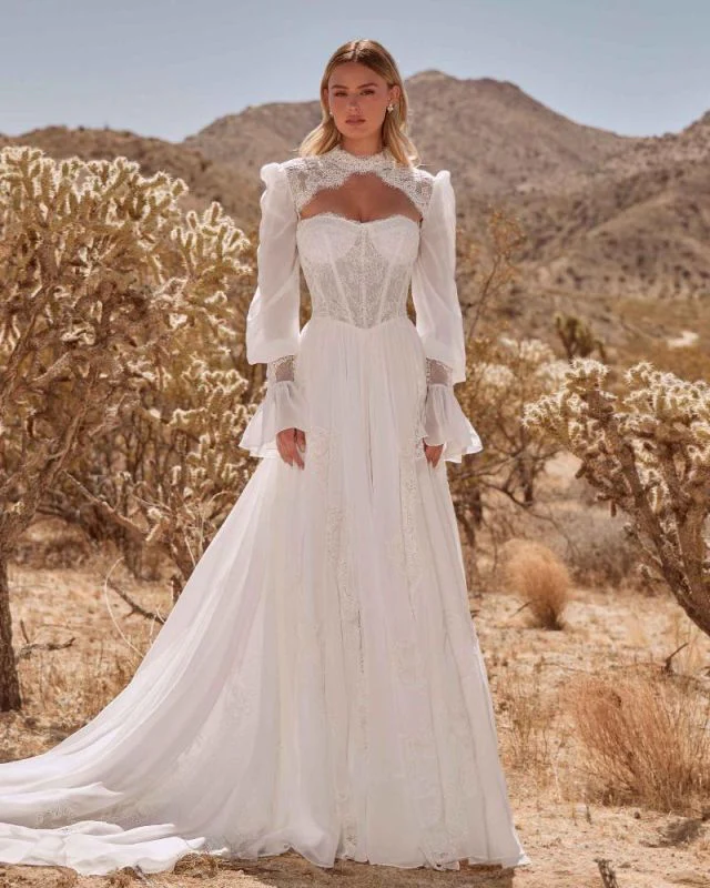Size 8 La Perle LP2601 Arden Ivory Gown - Image 3