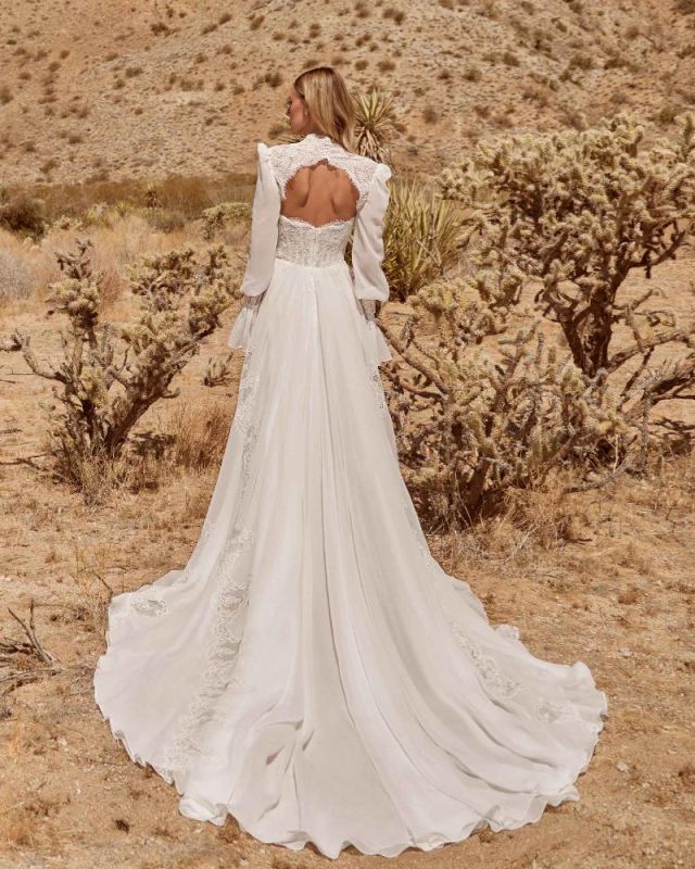 Size 8 La Perle LP2601 Arden Ivory Gown - Image 4