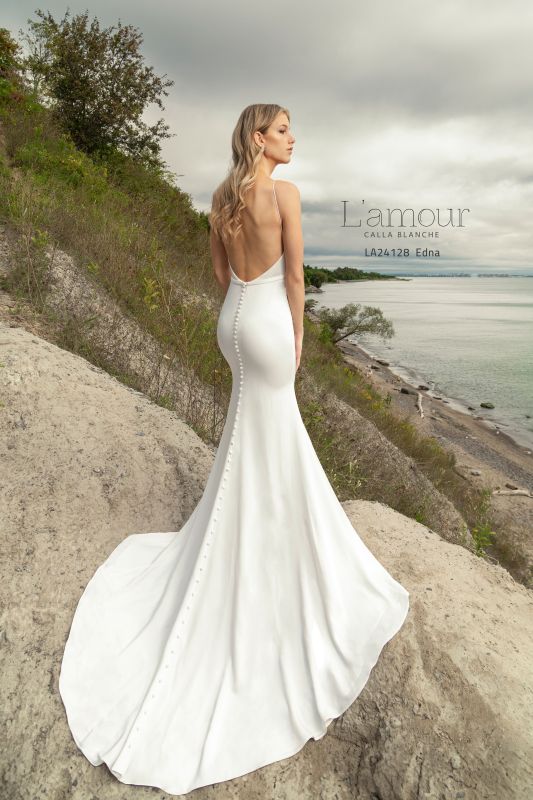 L'amour Size 8 LA24128 Edna Ivory Gown - Image 3