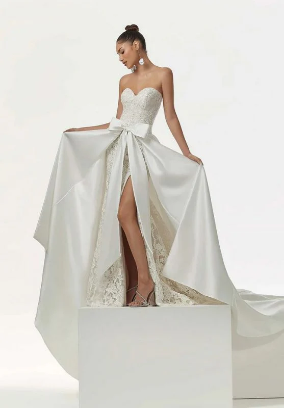 Size 8 Mori Lee 1223 Ivory Gown - Image 2