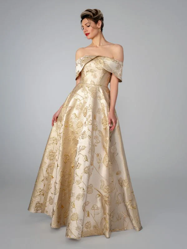Size 8 Stella Couture 26313 Champagne Mother of Bride Dress