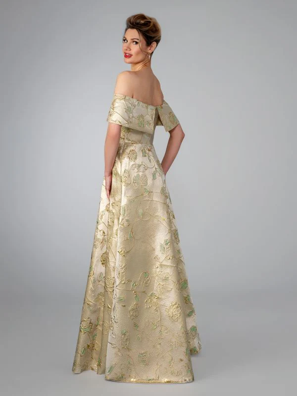 Size 8 Stella Couture 26313 Champagne Mother of Bride Dress - Image 2