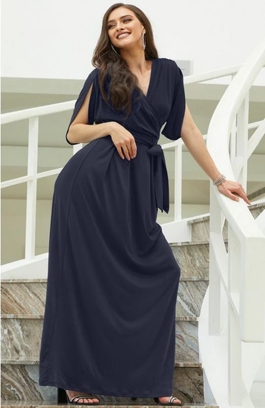 KOH KOH Size L NT026 Navy Mother of Bride Dress