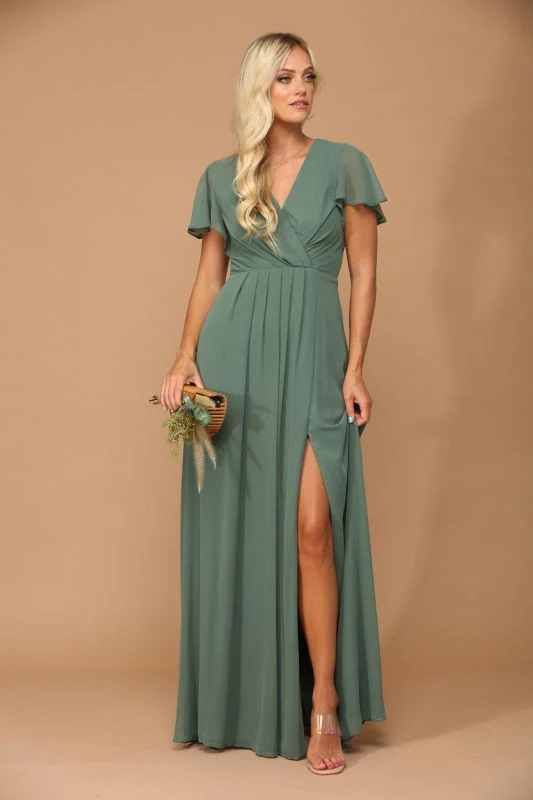Eva Size XL 3413 Eucalyptus Bridesmaid Dress