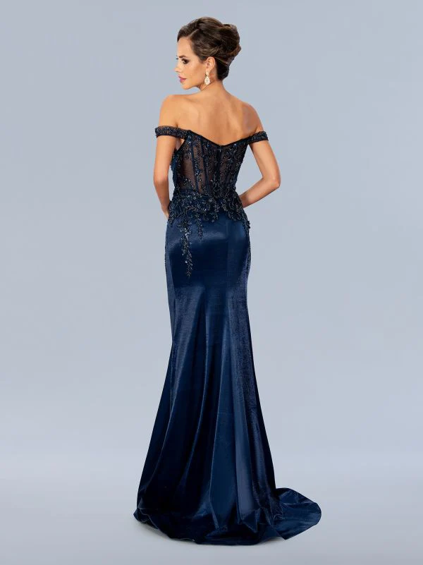 Size 18 Stella Couture 24303 Navy Mother of Bride Dress - Image 2