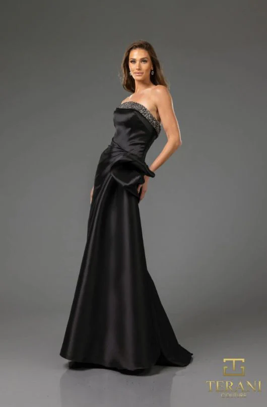 Terani Size 6 252E5131 Black Mother of Bride Dress