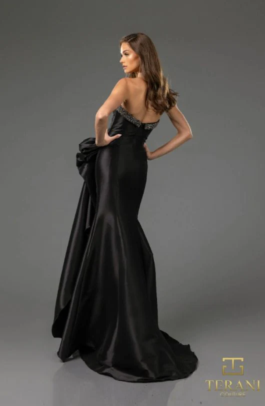 Terani Size 6 252E5131 Black Mother of Bride Dress - Image 2