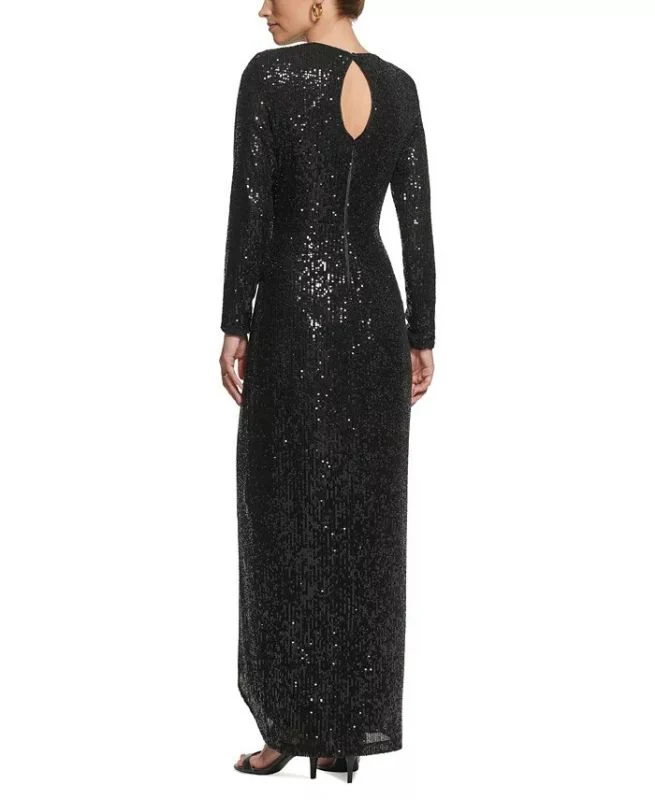 Size 12 Vince Camuto VC2M3851 Black Mother of Bride Dress - Image 3